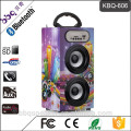 Altavoz de diseño clásico KBQ-606 10W con luz LED / USB / TF / FM